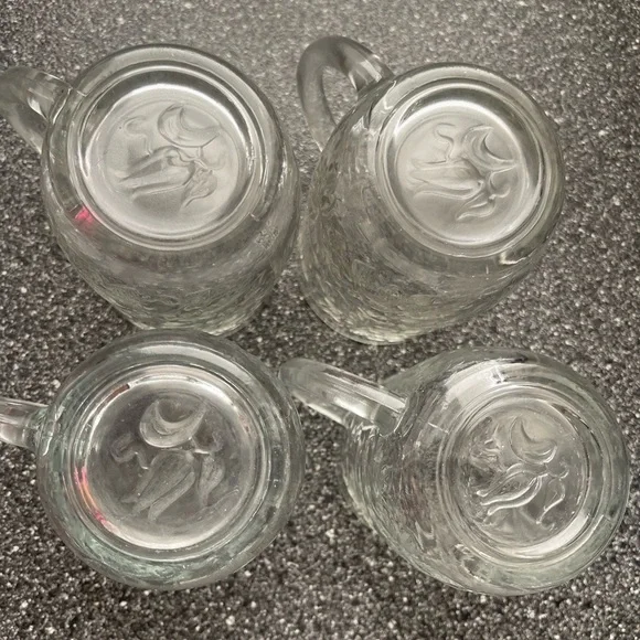 Princess House FANTASIA Mugs/
Cups LOT OF 4 Clear Crystal - Picture 5 of 5